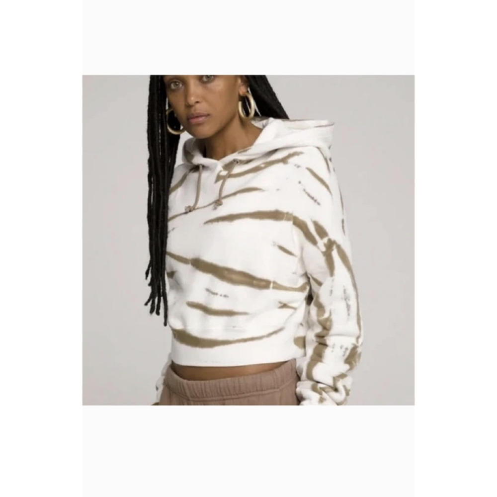 NWT Good American Putty Tie Dye Cropped Hoodie, Size 4 (XL)